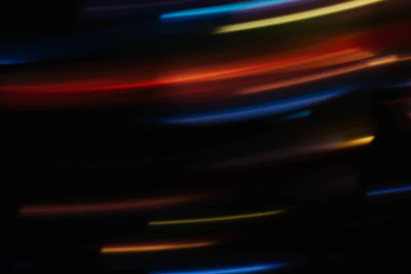 Blur night city lights motion multicolor lines — Stock Photo, Image