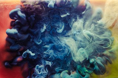 boya arka plan fantezi evren mavi mürekkep su