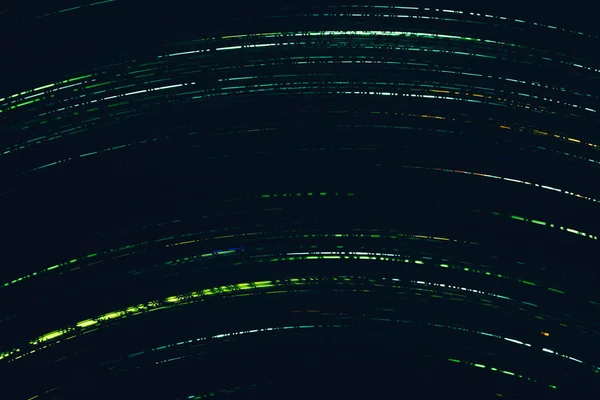 Luzes verdes néon iluminado arco tracejado linhas — Fotografia de Stock