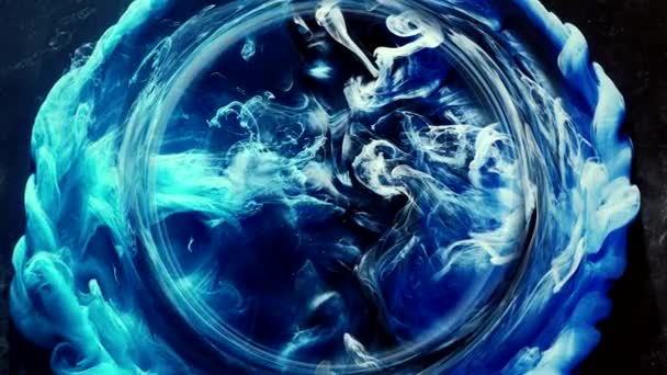 Paint Motion Fortune teller glas blauwe rookwolk — Stockvideo