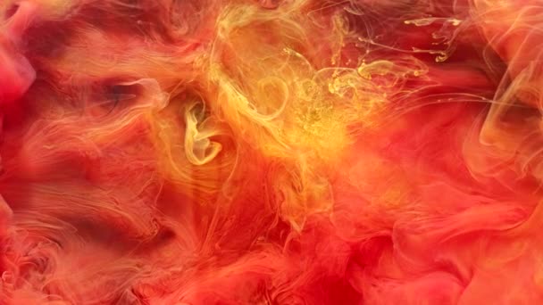 Buhar akışı peri büyü kırmızı sarı sis — Stok video