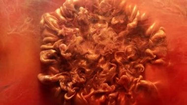 mürekkep su patlama sihirli bulut bronz sıvı gaz