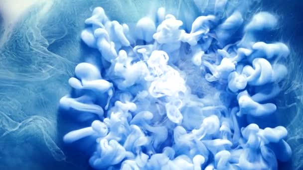 Фарба рух фентезі хмара синій абстрактний пар — стокове відео