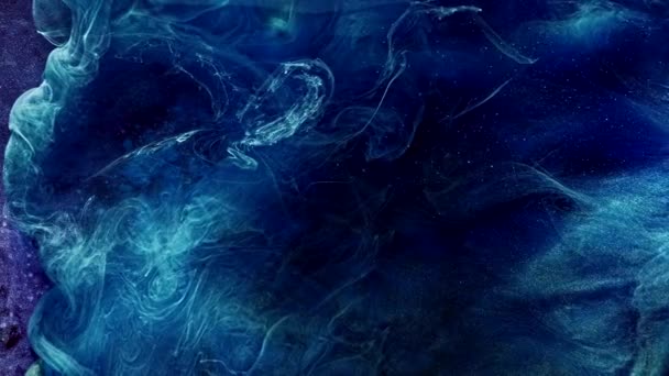Fluxo de fumaça mágica fada poeira azul marinho brilho — Vídeo de Stock
