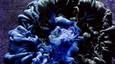 mürekkep su sıçrama fantezi denizaltı dünya lacivert