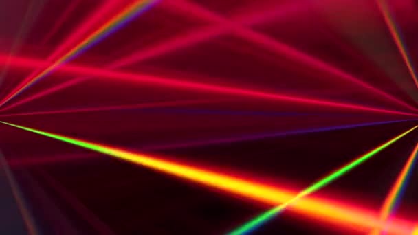 Gleaming rays disco party neon pink glowing beams — Stock Video