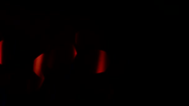 Desenfoque luces movimiento iluminación decorativa rojo — Vídeo de stock