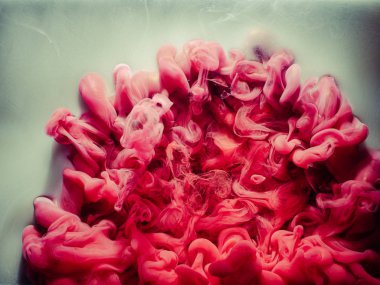 mürekkep su sıçrama sihirli bulut macenta akrilik boya