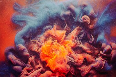 pus arka plan sihirli yangın alevler turuncu mavi