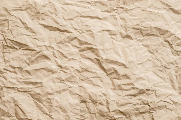 Prázdný béžový vrásčitý papír na pozadí — Stock fotografie