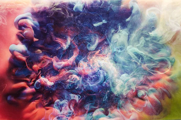 sanat arka plan büyülü duman mavi kırmızı boya karışımı