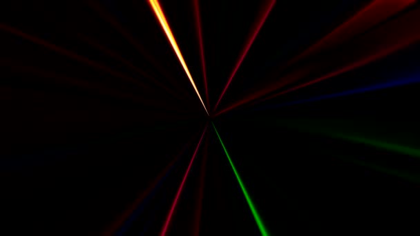 レーザー光線モーションディスコパーティーマルチカラービーム — ストック動画