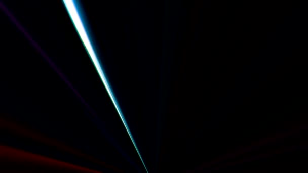 Glowing beams techno rays blue illuminated lines — Stock Video