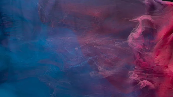 Smoke flow magic poison blue pink paint mix — Stock Photo, Image