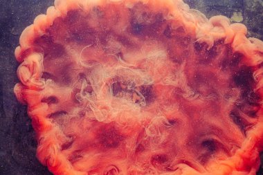 mürekkep su patlaması fantezi evren turuncu glitter