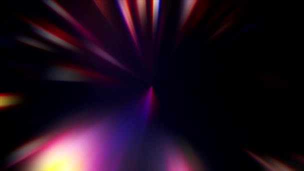Blur sugárzás mozgás színpadon világítás lila ragyogás — Stock videók