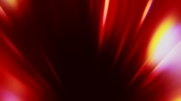 Raios móveis luzes festivas feixes brilhantes vermelhos — Vídeo de Stock