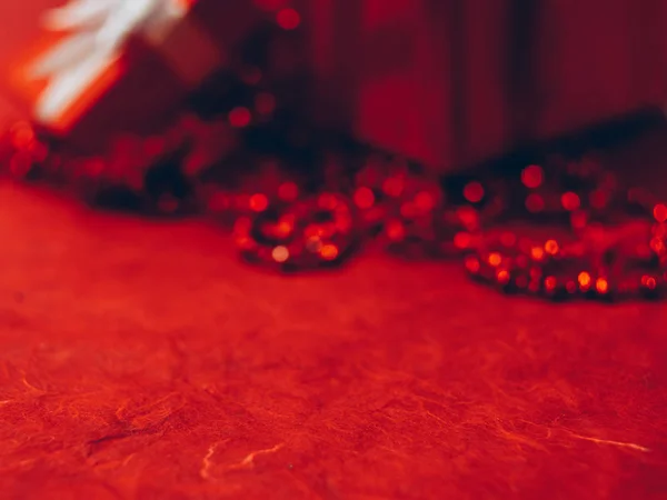 Vervagen Rode abstracte feestelijke achtergrond sparkles — Stockfoto