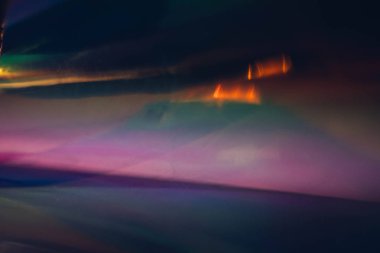 çok renkli kızdırma lens parlama günbatımı manzara etkisi