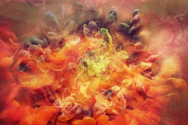 Smog cloud background fire flames orange yellow — Stock Photo, Image