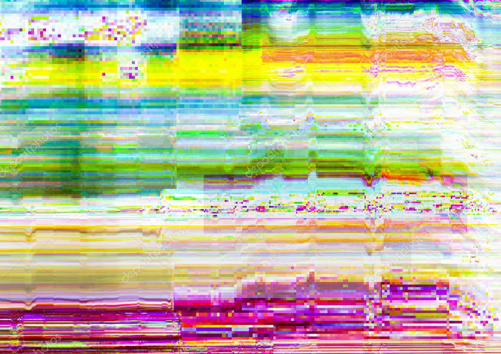 distorted display glitch error multicolor pixel