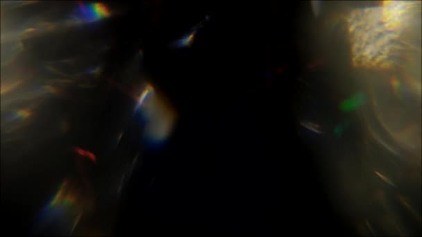 Real lens flare blur radiance dark background — Stock Video