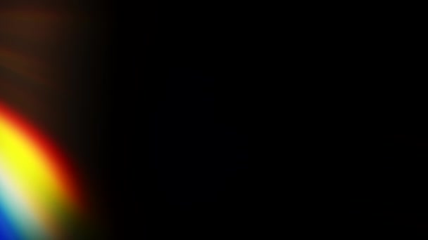 Реальна лінза блискучі пучки різнокольорове сяйво — стокове відео