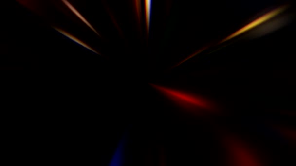 Gleaming rays hypersonic speed multicolor beams — Stock Video