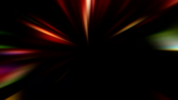 Neon strålar rörelse hyperrymden resa glödande balkar — Stockvideo