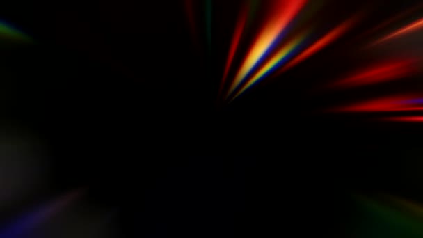 Rayos movimiento superposición efecto hiperespacio multicolor — Vídeos de Stock