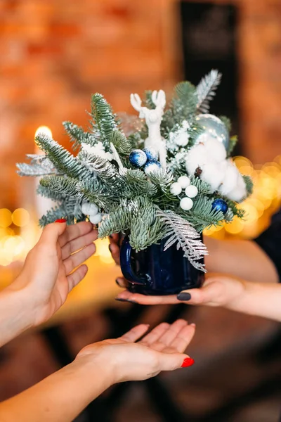 Floristik Geschenk-Shop Lieferservice Tanne — Stockfoto