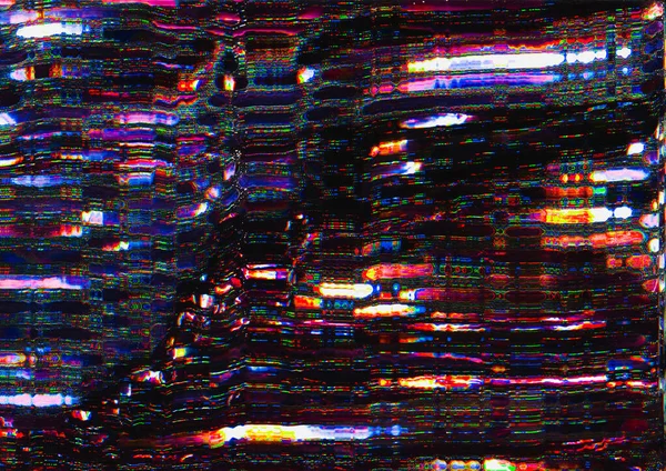 Digital glitch art signal error pixel static noise — Stock Photo, Image