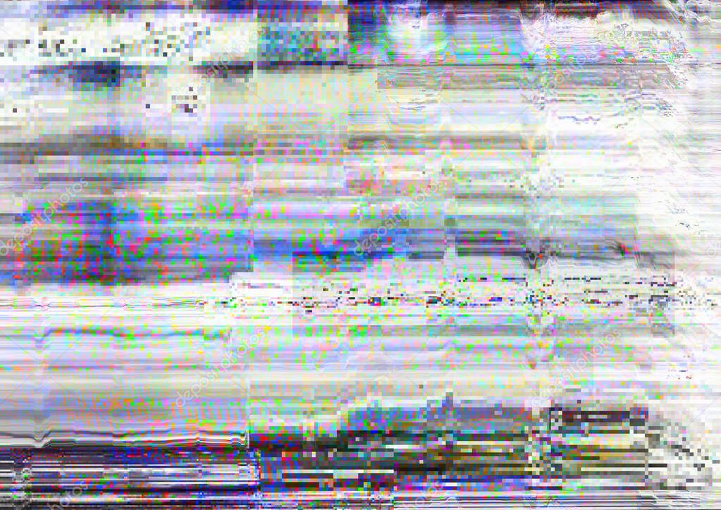 screen glitch signal error white static noise