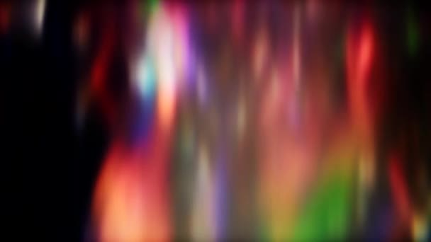 Bokeh lights motion blur iridescent glow flash — Stock Video