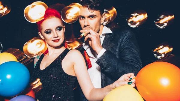 Retro styl party para taniec zabawy nocny klub — Zdjęcie stockowe