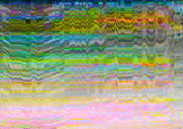 Chyba signálu obrazovky vícebarevný statický šum — Stock fotografie