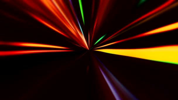Promienie świecące ruch rozmycie promieniowanie neonowe przepływ ciemny — Wideo stockowe