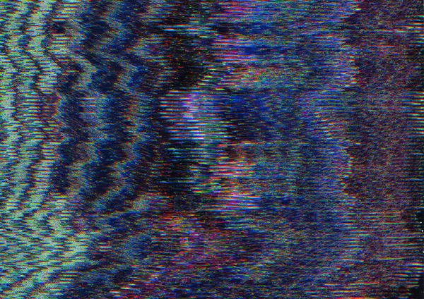 Écran glitch transmission erreur bleu statique bruit — Photo