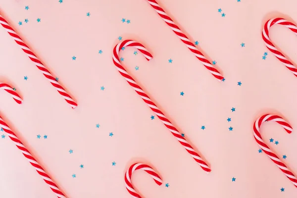 お祝いのお菓子の杖お祝いの背景 — ストック写真