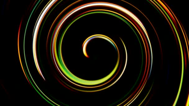 光束涡流多色发光涡旋运动 — 图库视频影像