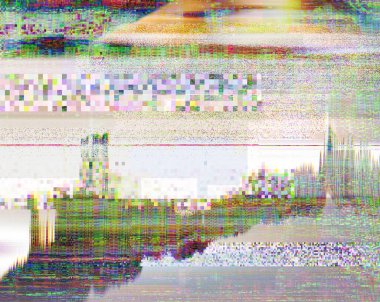glitch art signal error pixel static noise pattern clipart