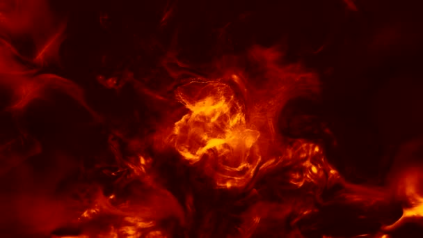 抽象的な爆発赤オレンジ炎の動き — ストック動画