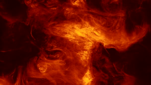 Огненный эффект анимации красный оранжевый горячий поток пламени — стоковое видео