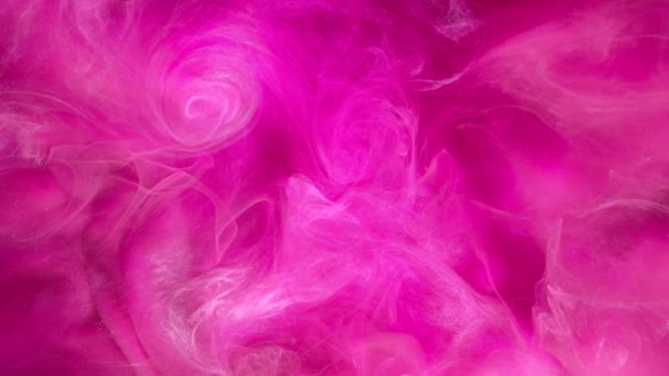 Steam animation magenta pink glitter smoke flow — Stock Video