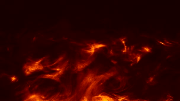 Flamme superposition brûler vide rouge orange chaud feu mouvement — Video