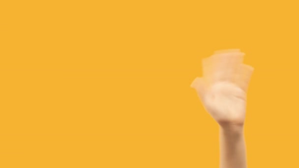 salut geste salutation signe femme agitant la main bonjour 