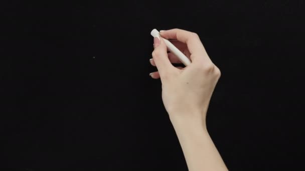 Ділова ціль рука малювання кругів крейдою — стокове відео