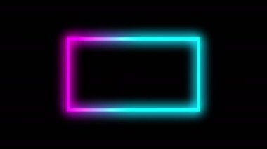 parlak neon çerçeve soyut arkaplan mavi pembe
