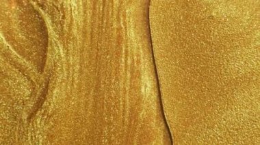 parlak sıvı hareket erimiş altın sıvı boya akışı