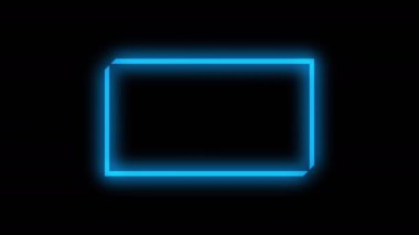 neon çerçeve reklamı arka plan mavi ışık